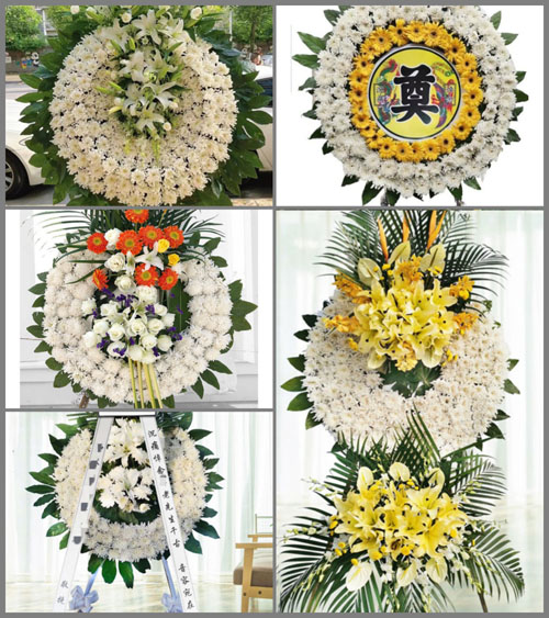 湖北黄冈市黄梅县蔡山镇东保村花圈速递