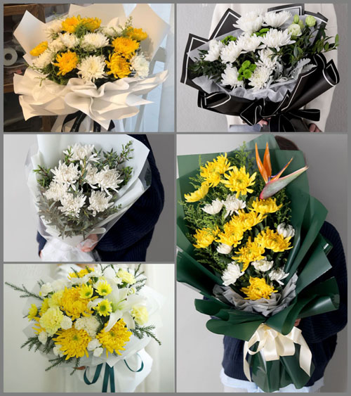 湖北黄冈市黄梅县蔡山镇东保村白事花束代送